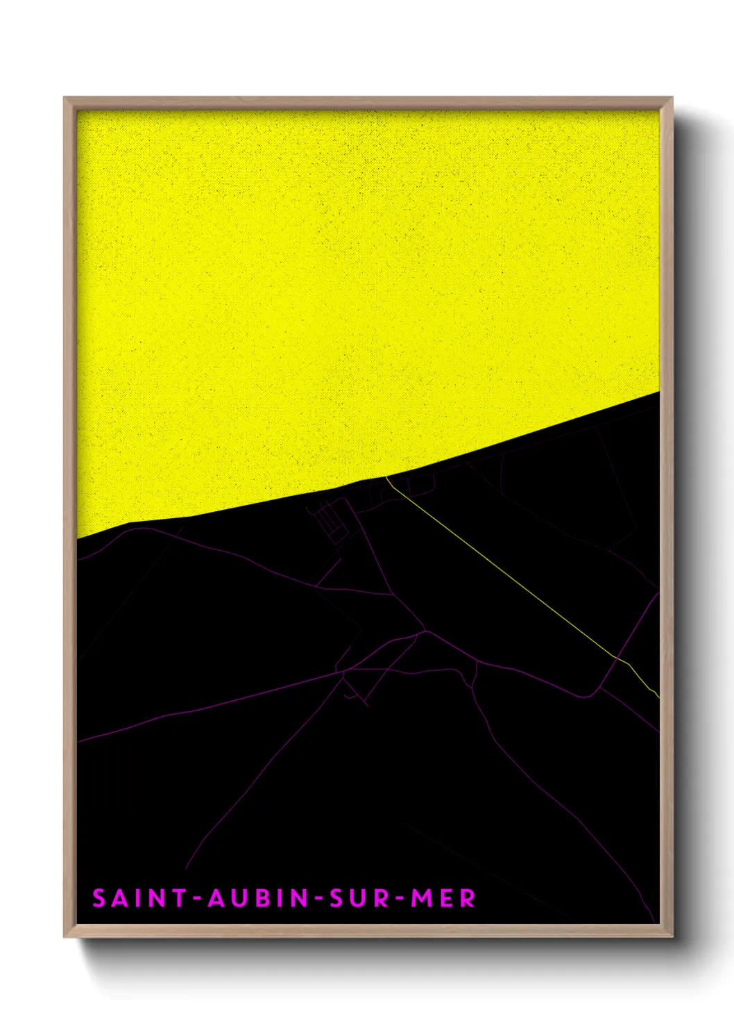 Une affiche de carte sur Saint-Aubin-sur-Mer