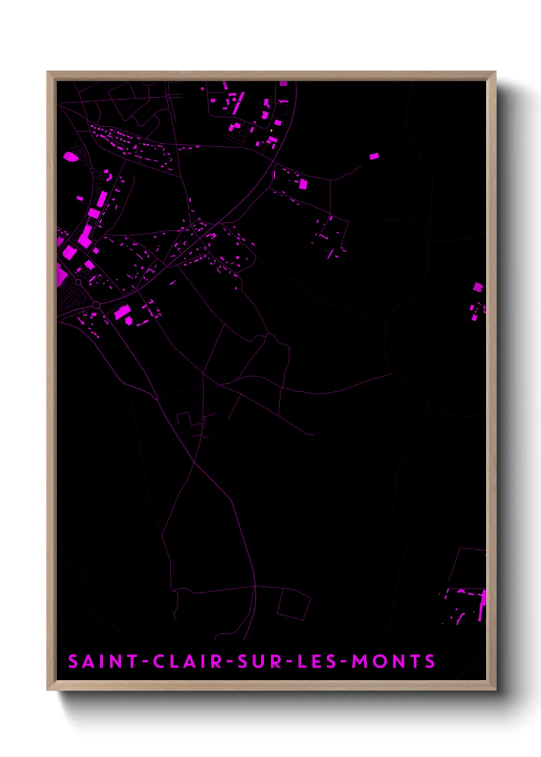 Une affiche de carte sur Saint-Clair-sur-les-Monts