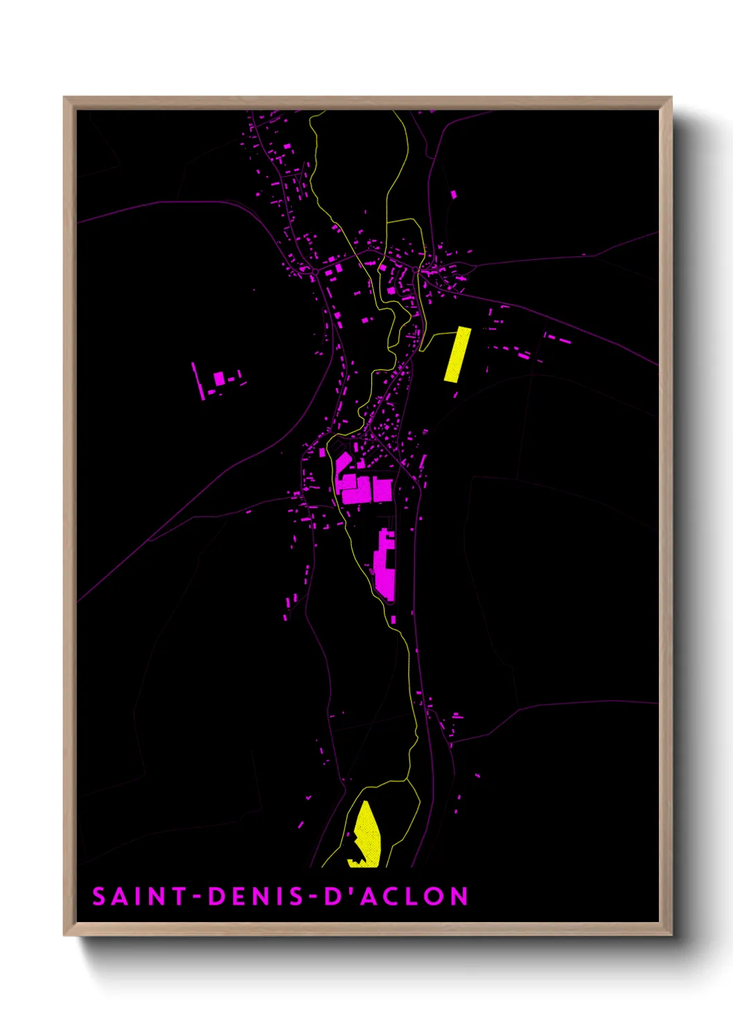 Une affiche de carte sur Saint-Denis-d'Aclon