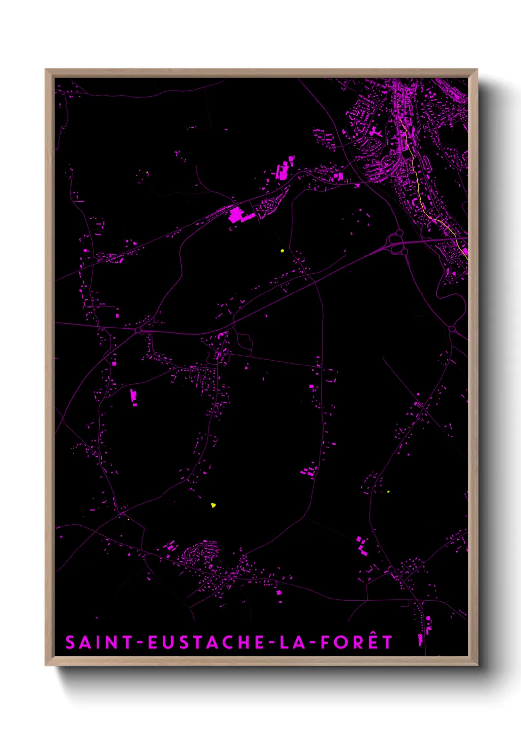 Une affiche de carte sur Saint-Eustache-la-Forêt