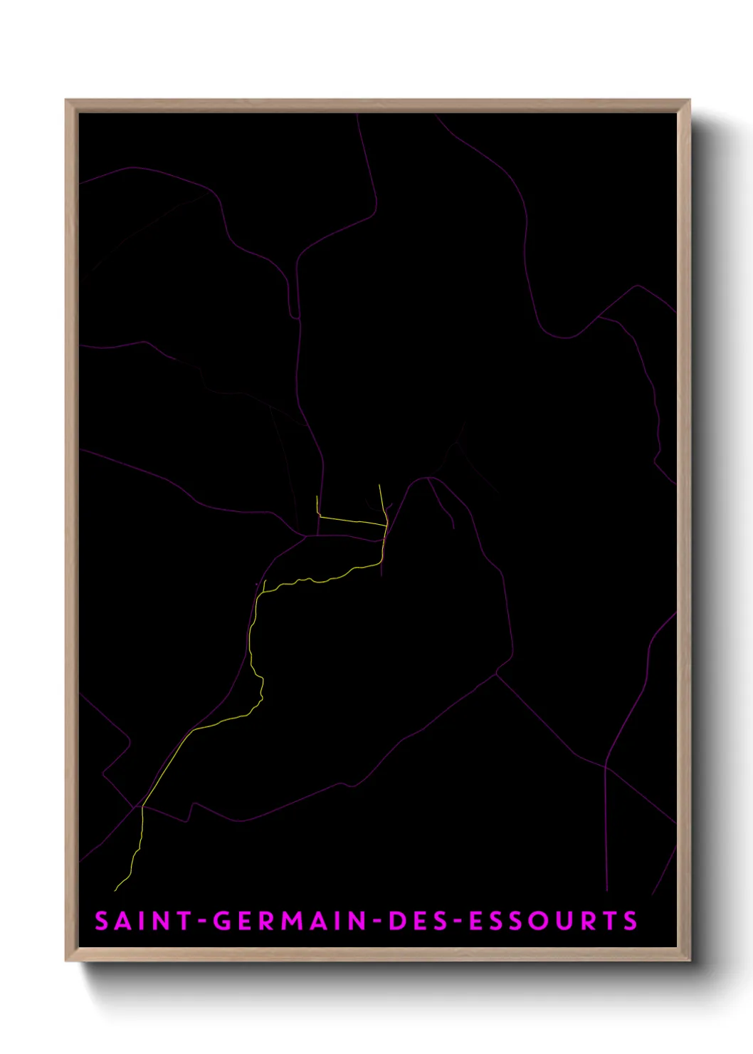 Une affiche de carte sur Saint-Germain-des-Essourts