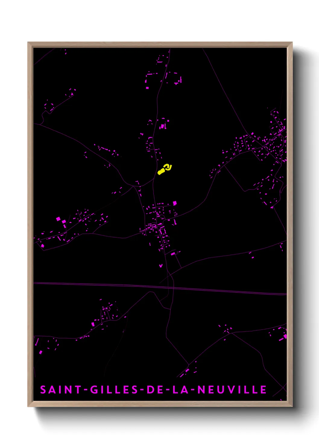 Un poster carteSaint-Gilles-de-la-Neuville