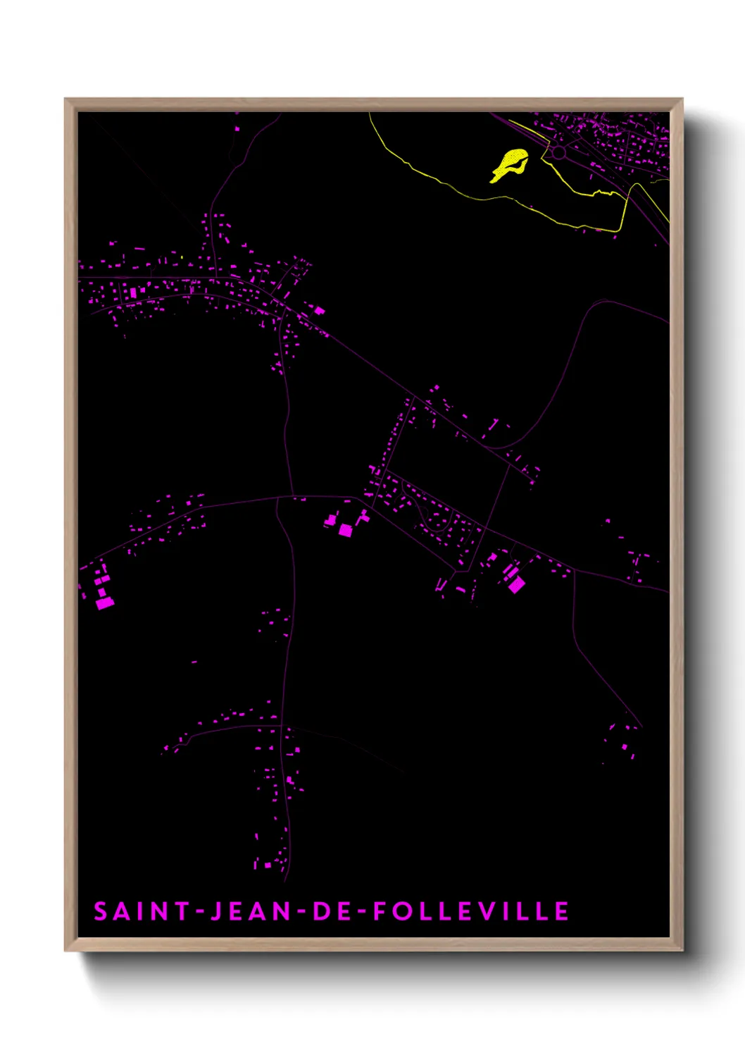 Une affiche de carte sur Saint-Jean-de-Folleville