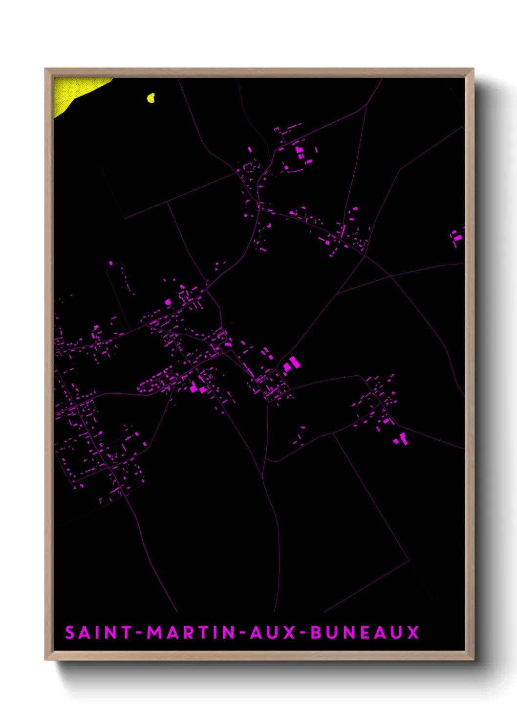 Un poster carteSaint-Martin-aux-Buneaux