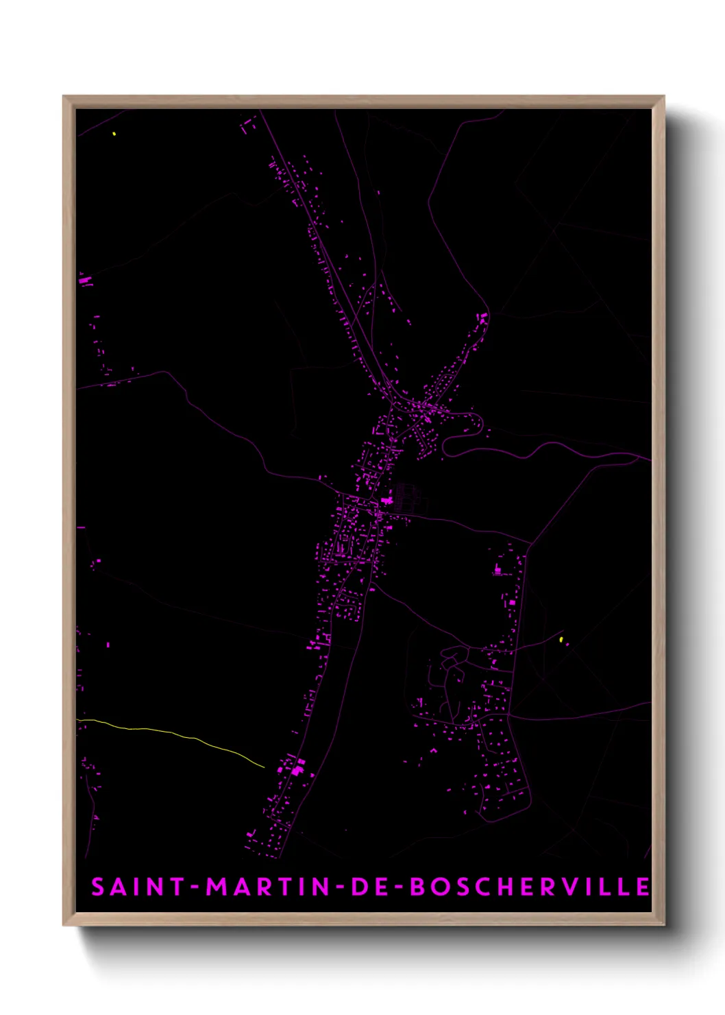 Une affiche de carte sur Saint-Martin-de-Boscherville