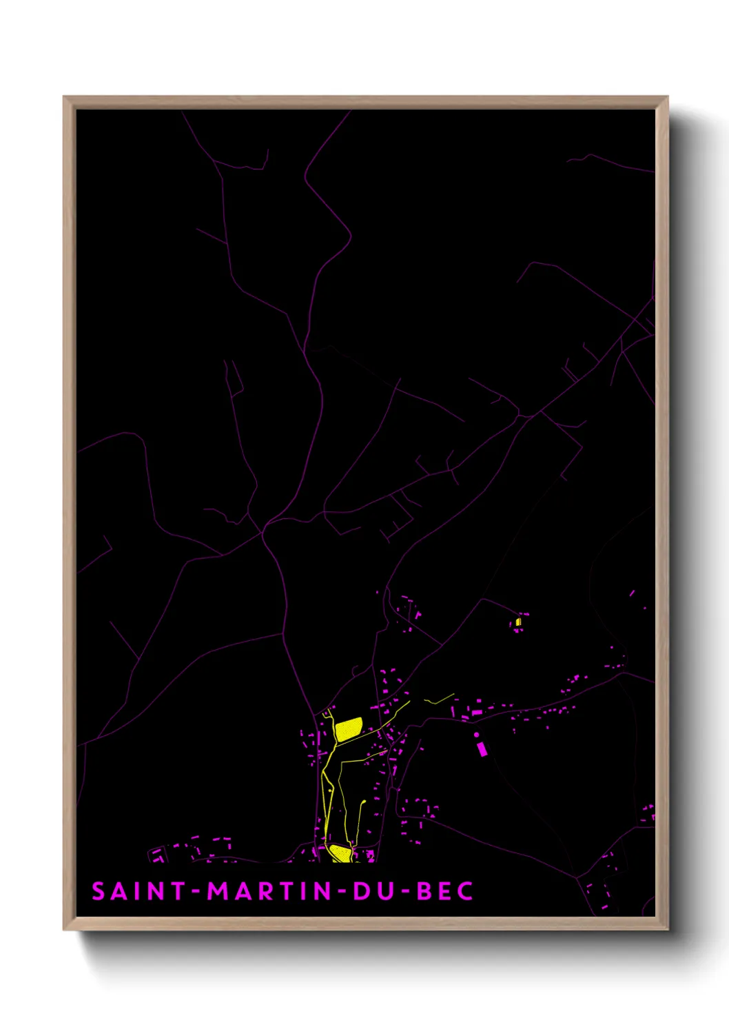 Une affiche de carte sur Saint-Martin-du-Bec