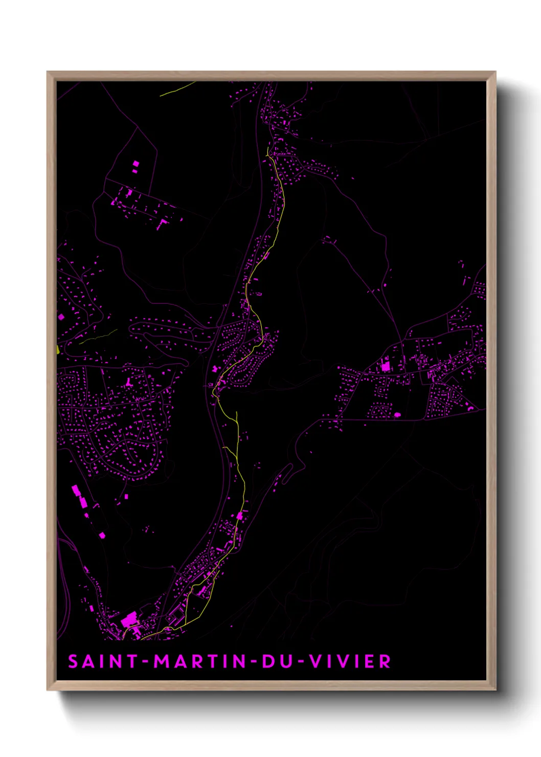 Une affiche de carte sur Saint-Martin-du-Vivier
