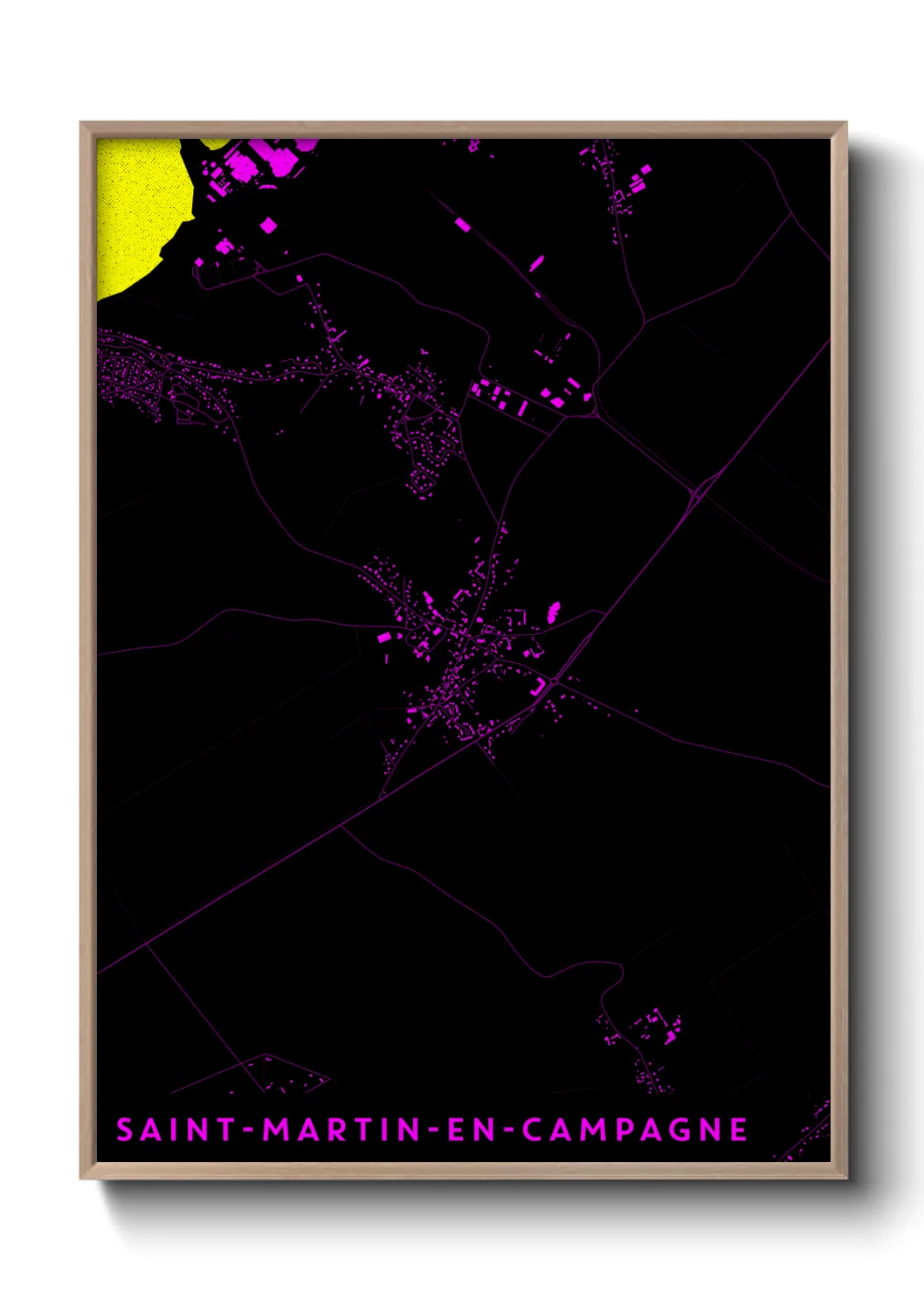 Une affiche de carte sur Saint-Martin-en-Campagne