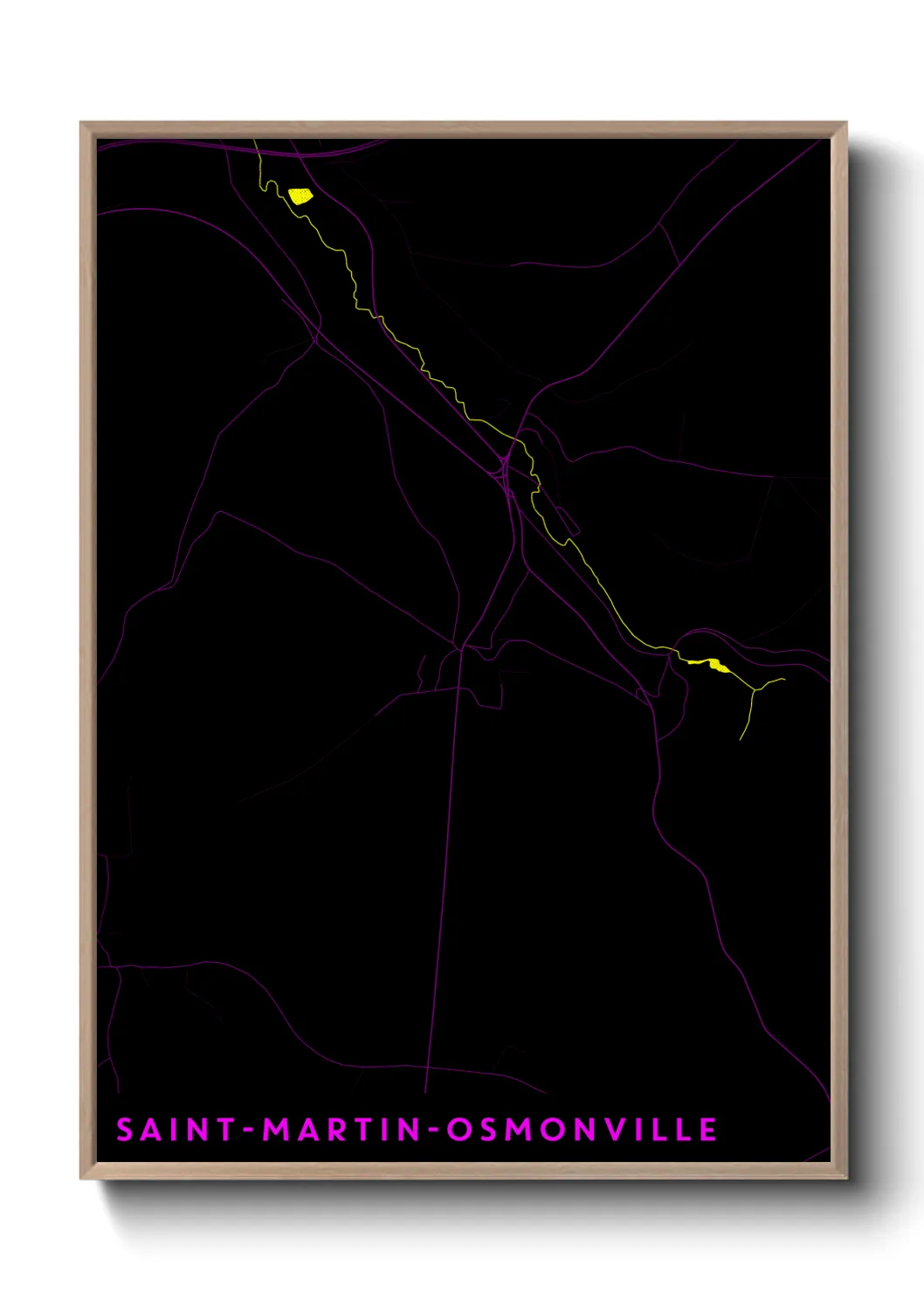 Une affiche de carte sur Saint-Martin-Osmonville