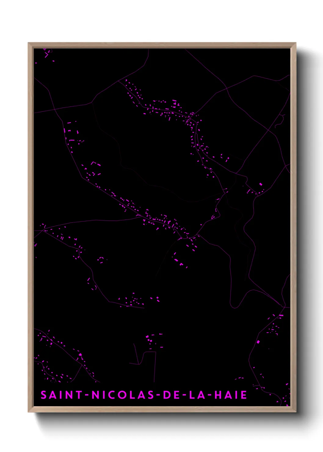 Une affiche de carte sur Saint-Nicolas-de-la-Haie