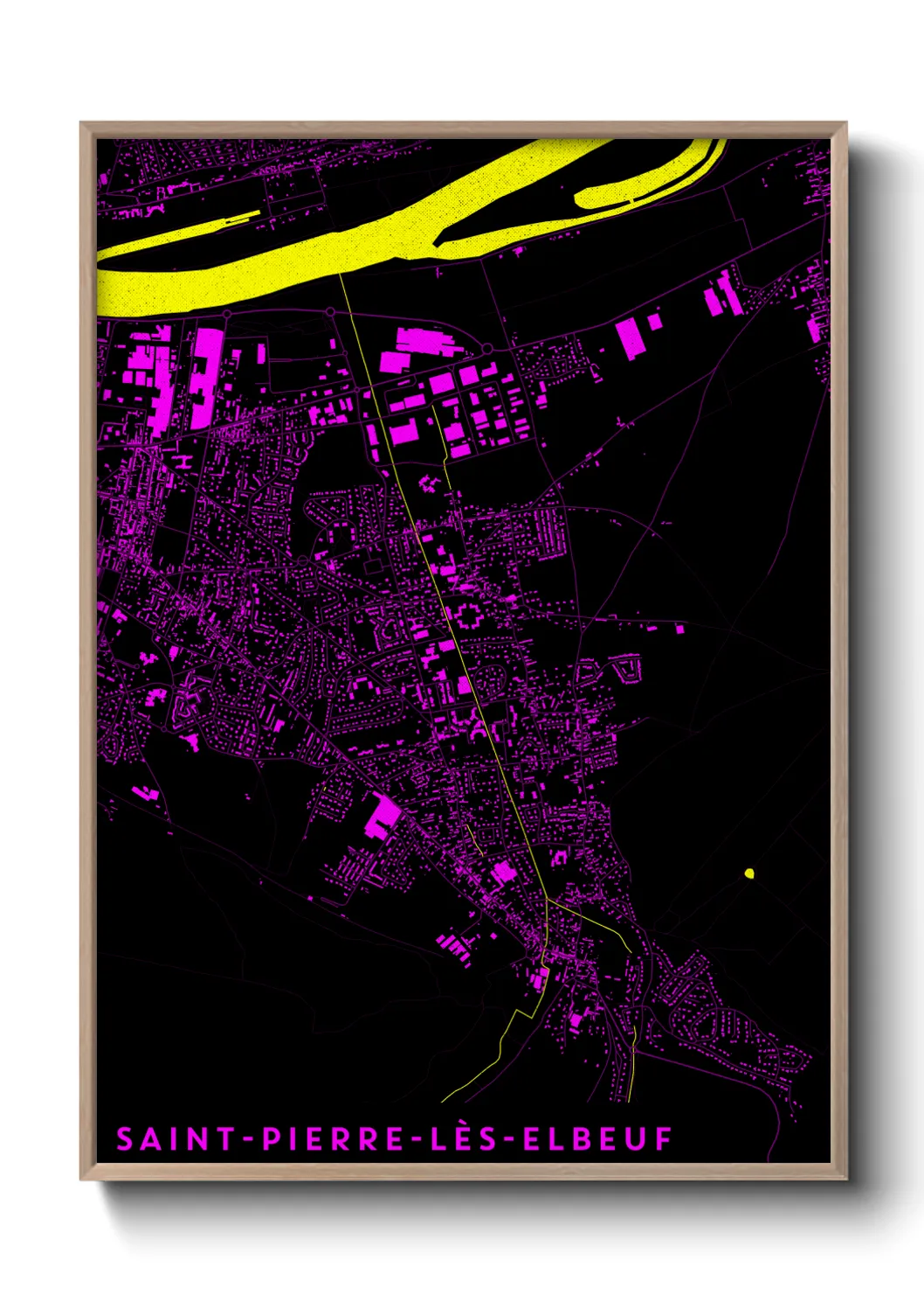 Une affiche de carte sur Saint-Pierre-lès-Elbeuf