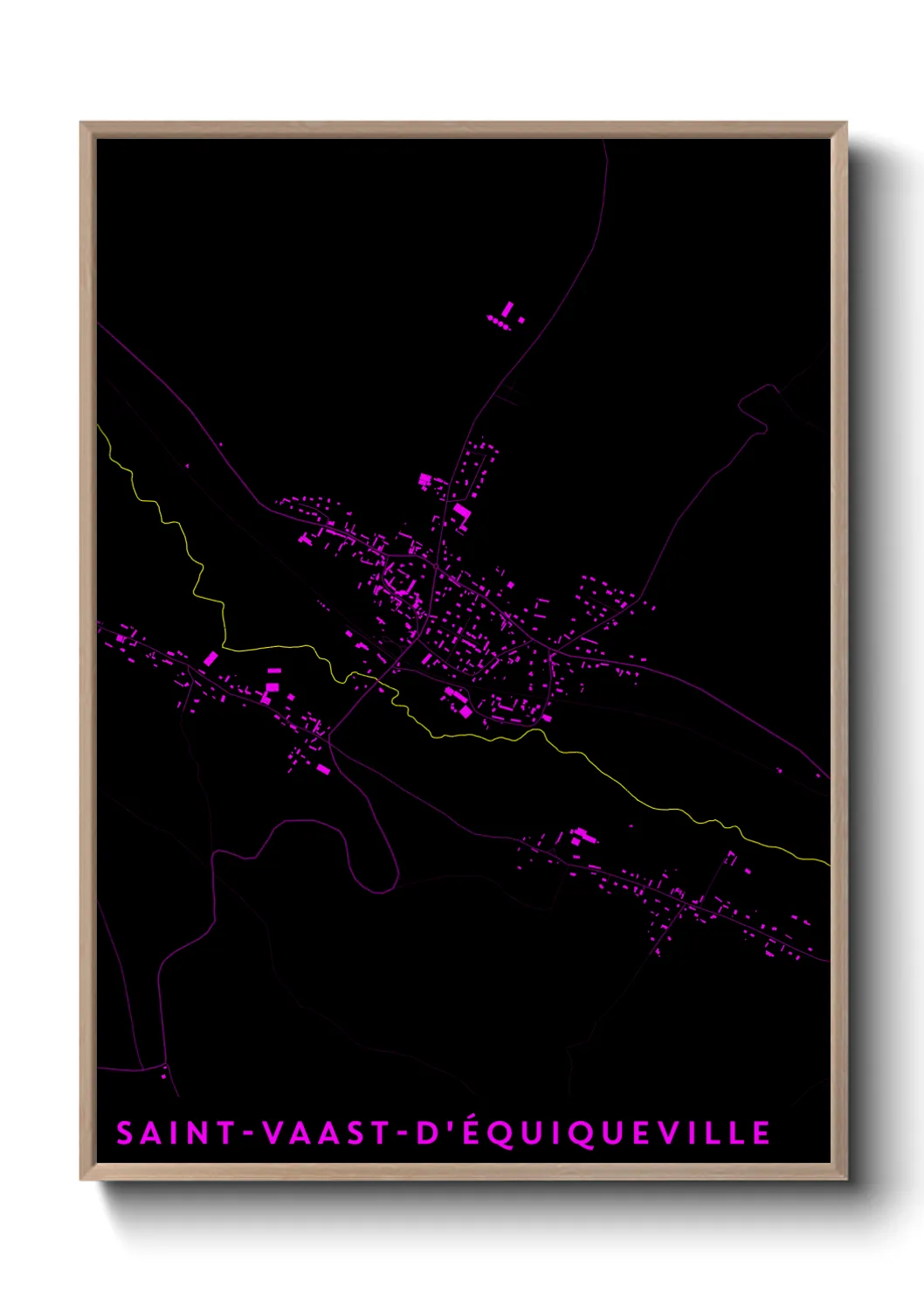 Une affiche de carte sur Saint-Vaast-d'Équiqueville