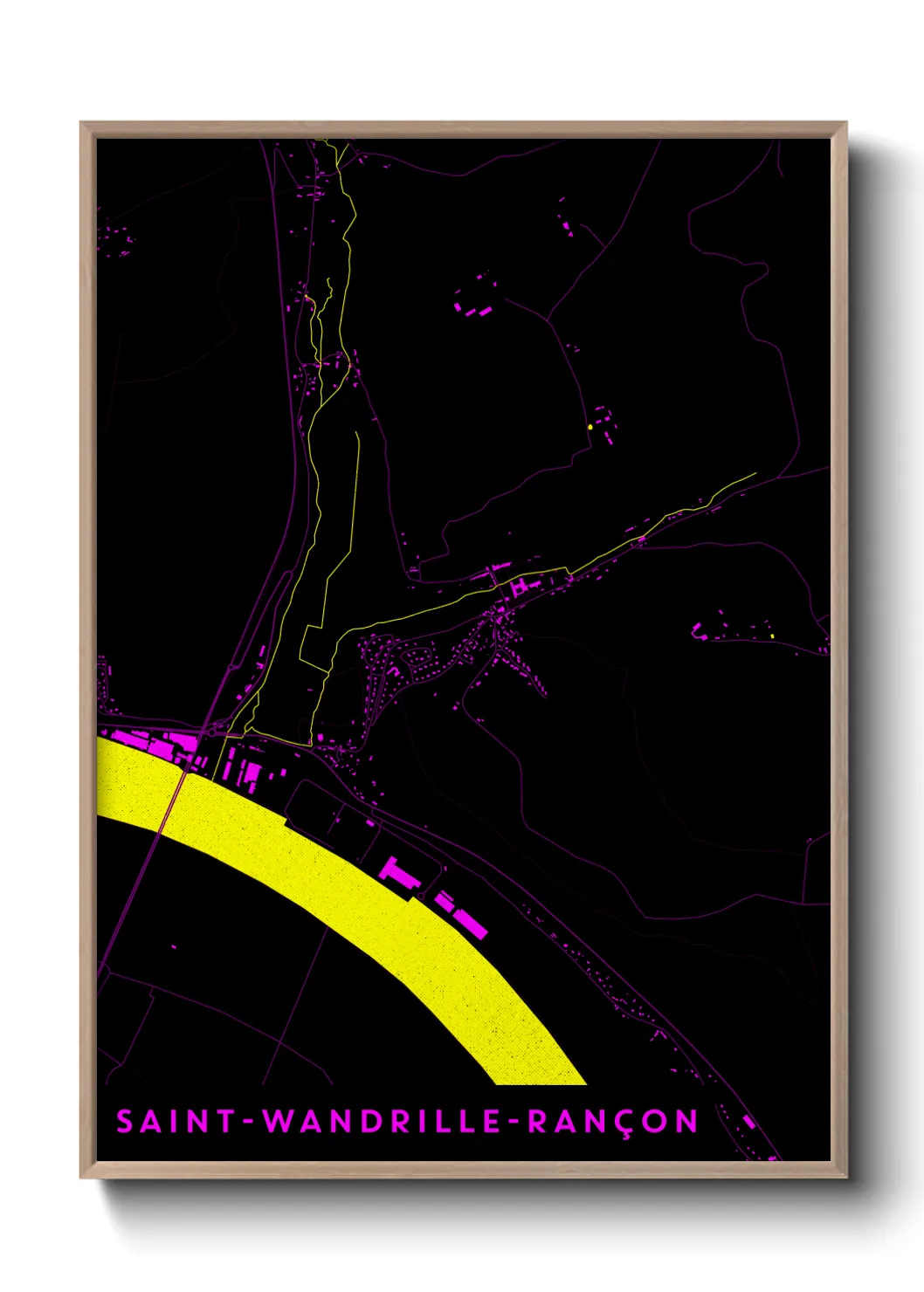 Une affiche de carte sur Saint-Wandrille-Rançon