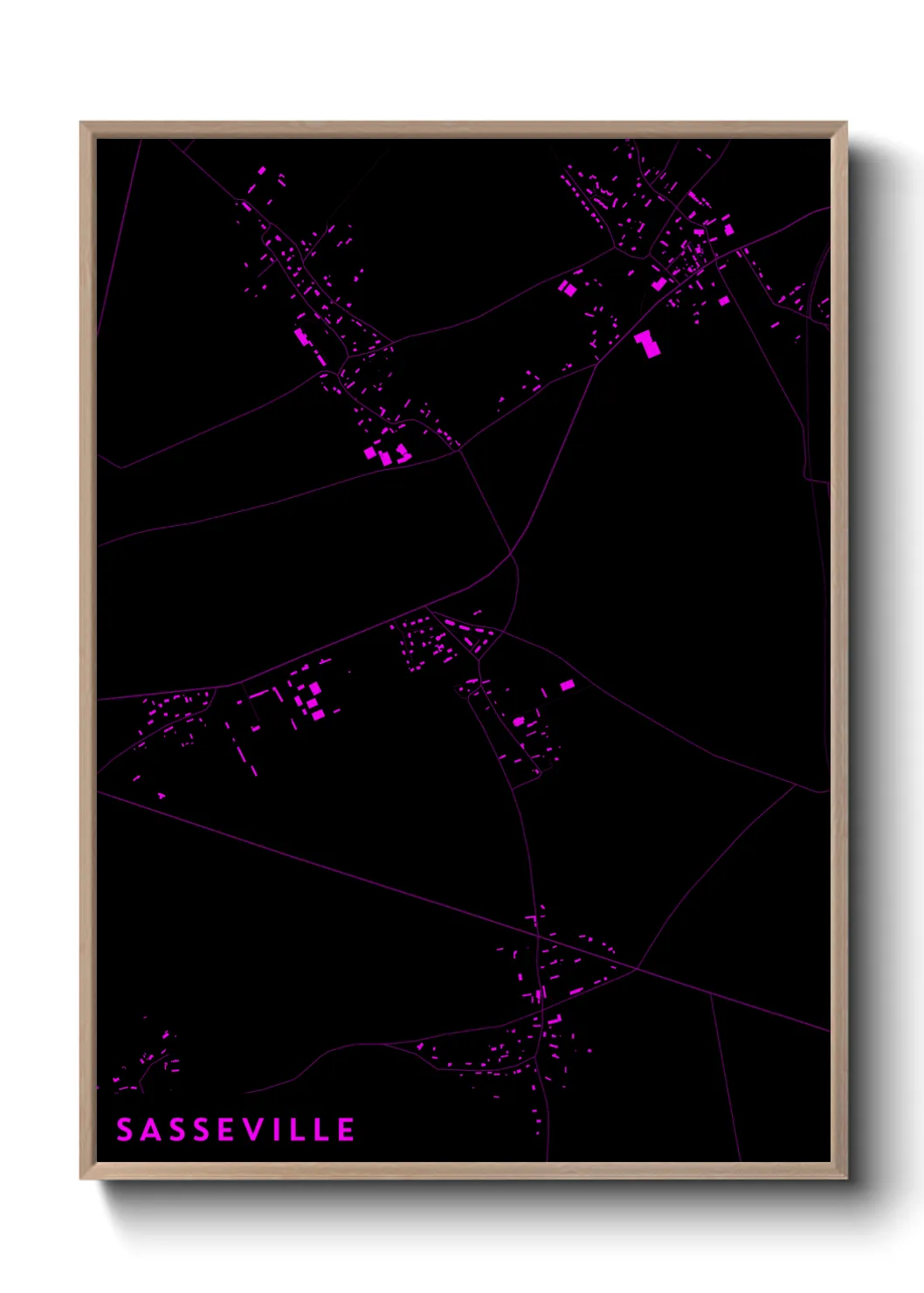 Une affiche de carte sur Sasseville