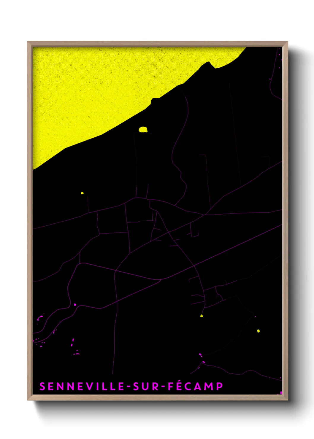 Une affiche de carte sur Senneville-sur-Fécamp