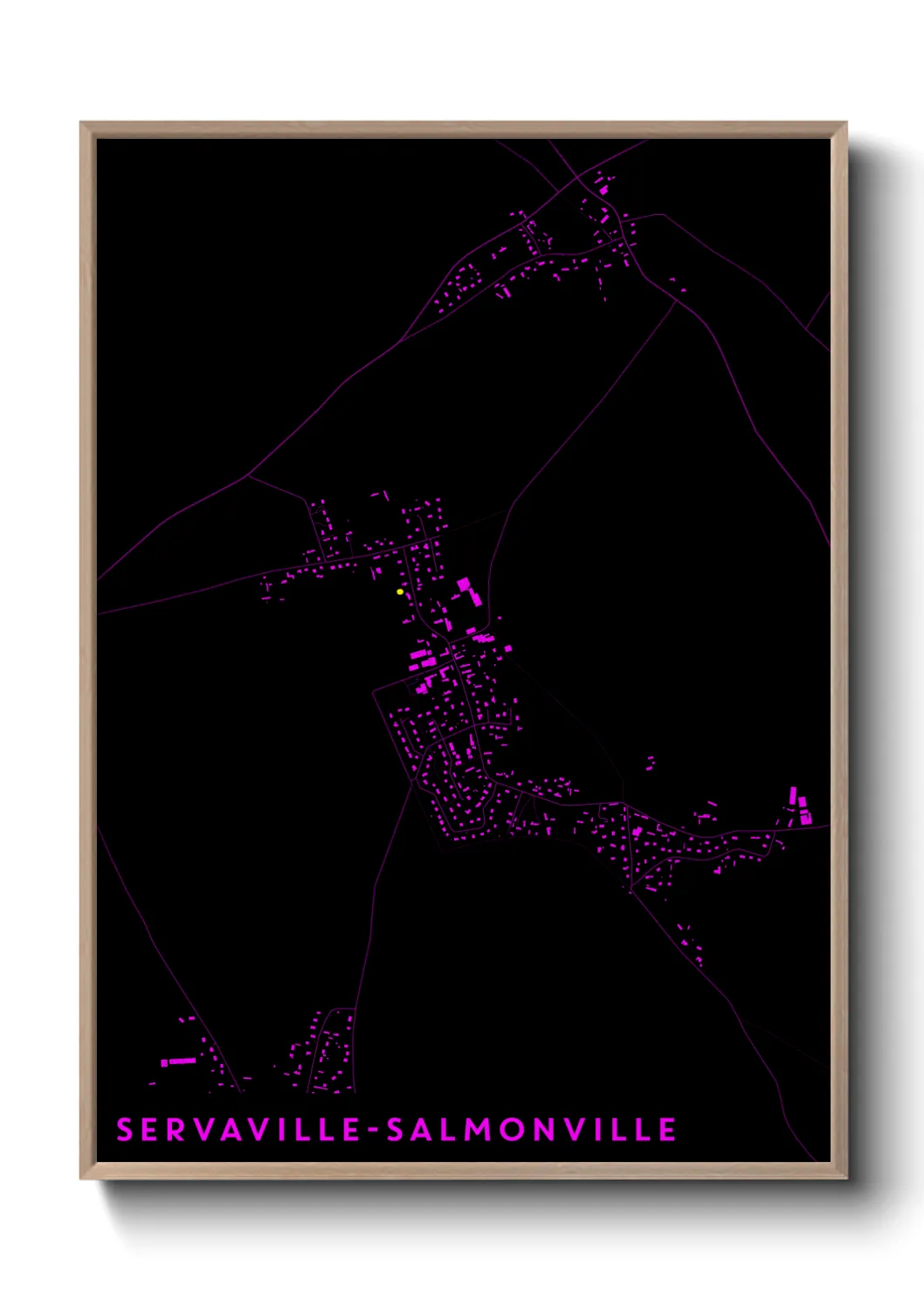 Une affiche de carte sur Servaville-Salmonville
