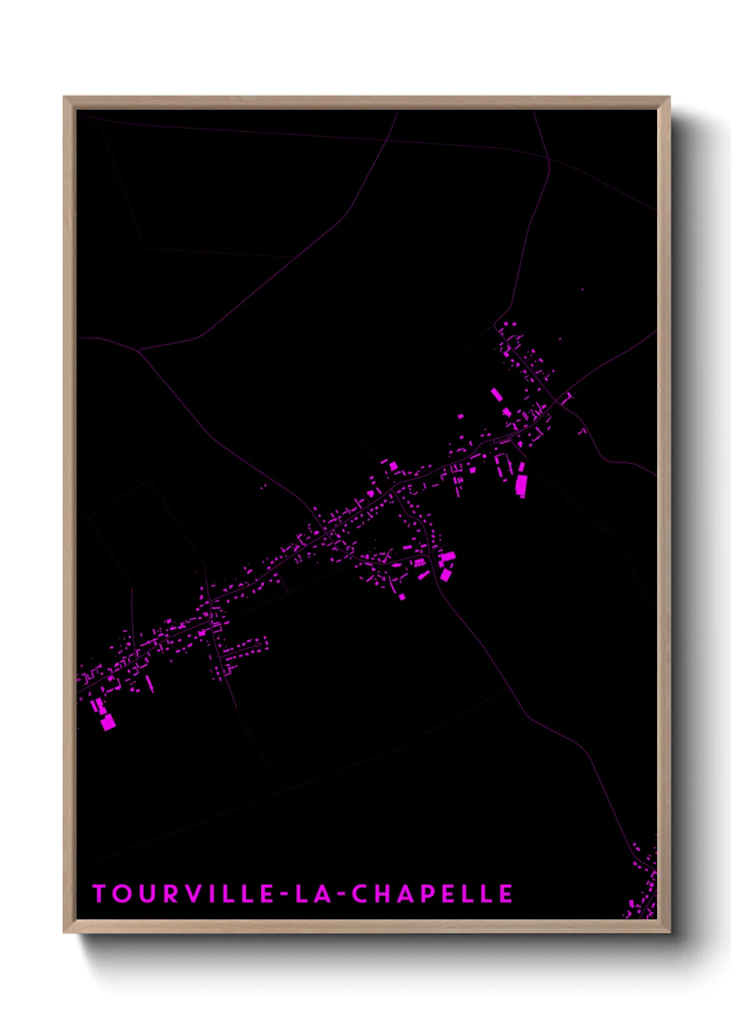 Une affiche de carte sur Tourville-la-Chapelle