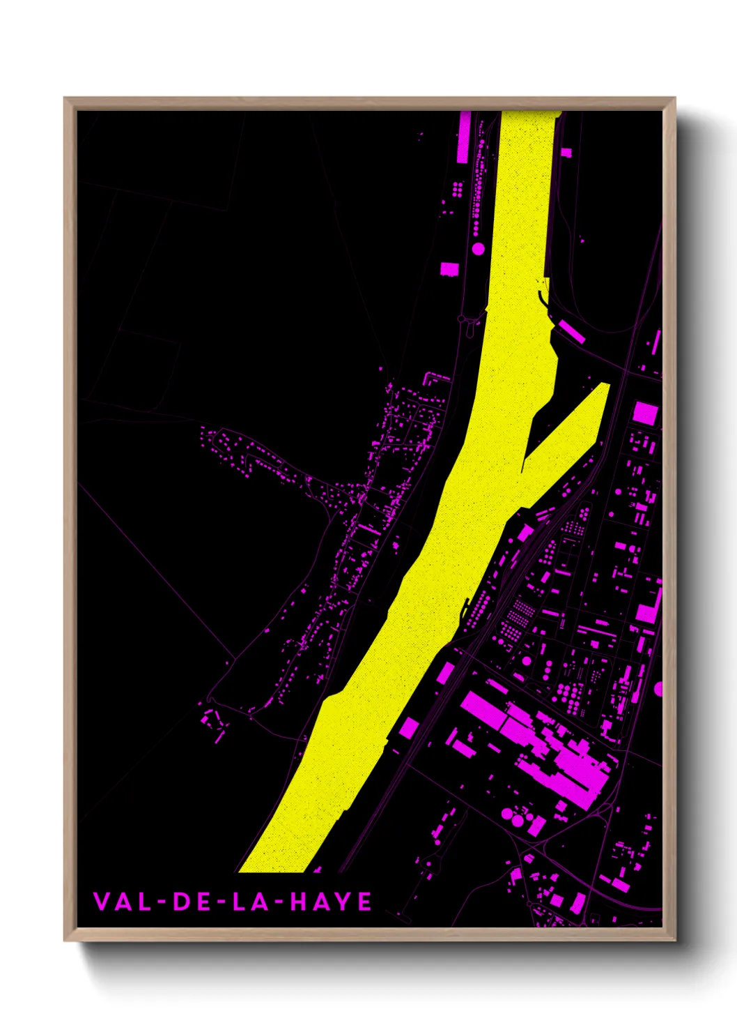 Une affiche de carte sur Val-de-la-Haye