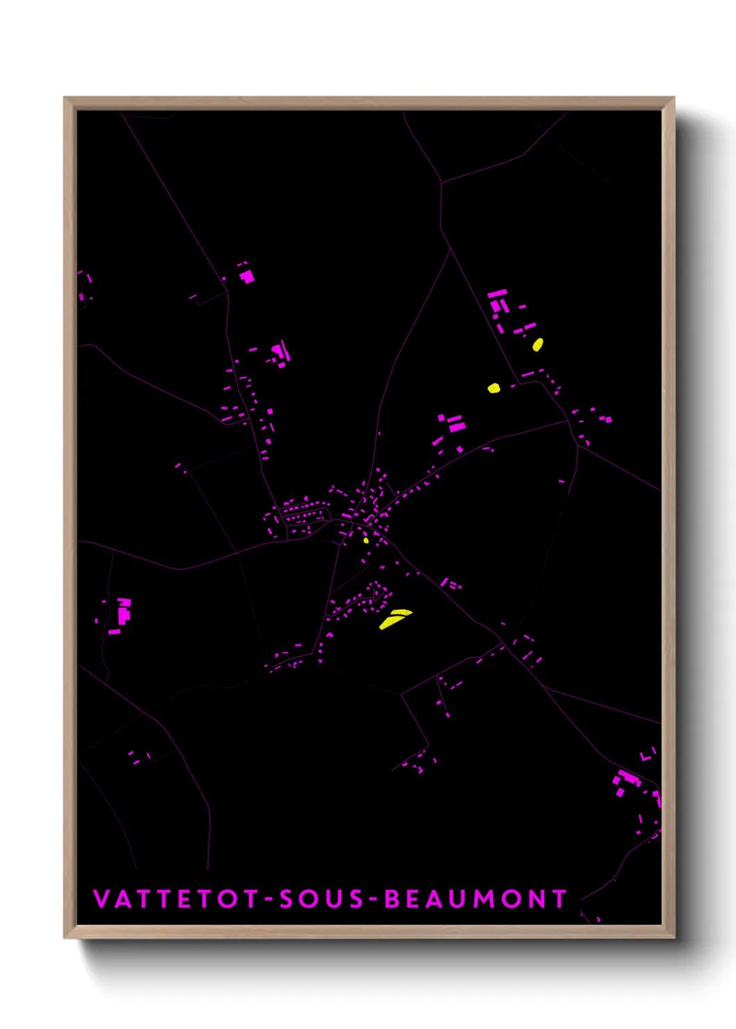 Une affiche de carte sur Vattetot-sous-Beaumont