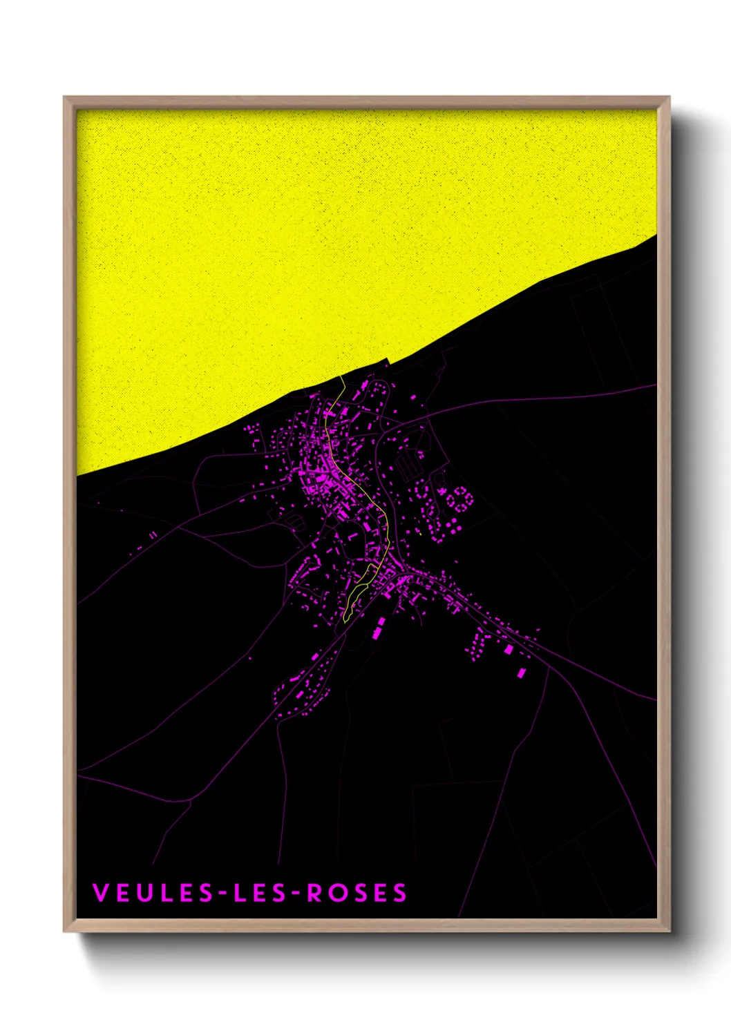 Une affiche de carte sur Veules-les-Roses