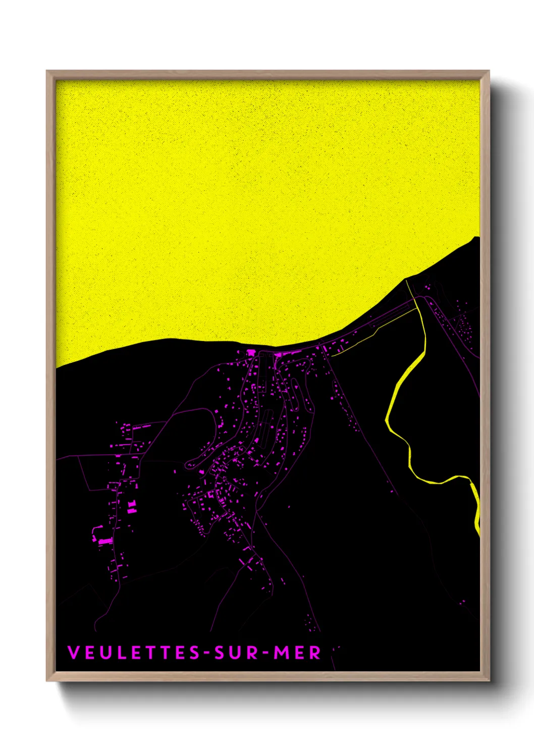 Une affiche de carte sur Veulettes-sur-Mer