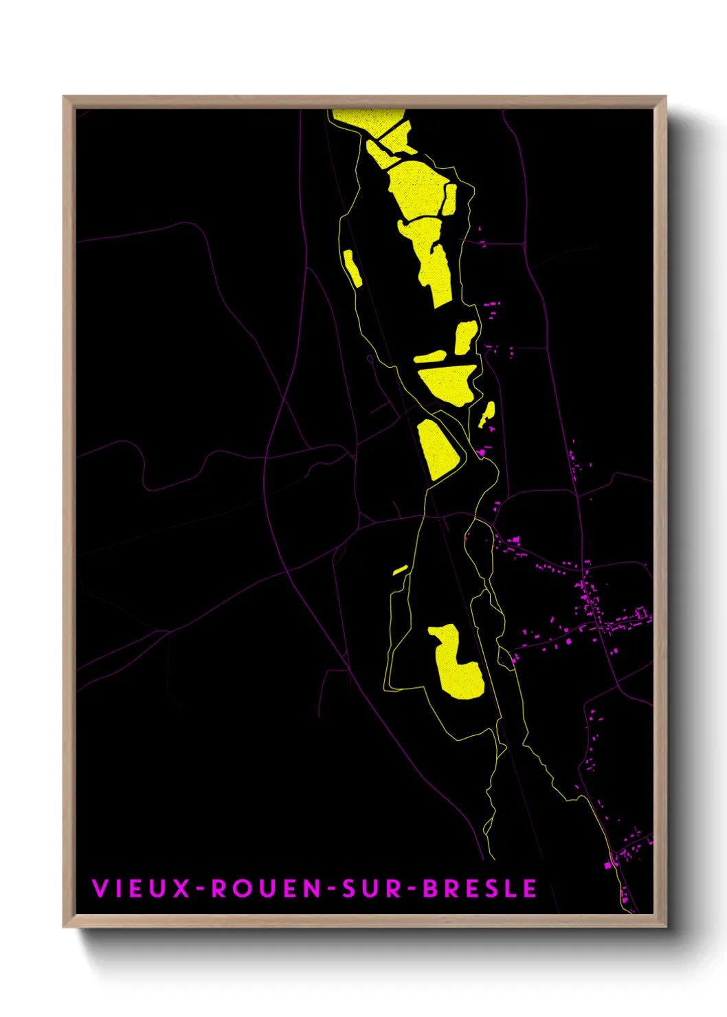 Une affiche de carte sur Vieux-Rouen-sur-Bresle
