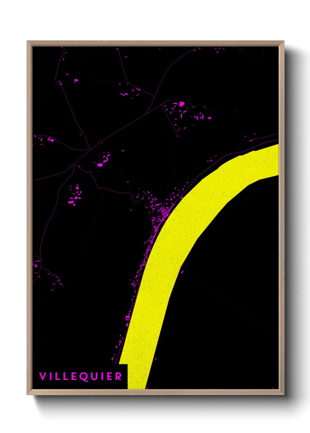 Une affiche de carte sur Villequier