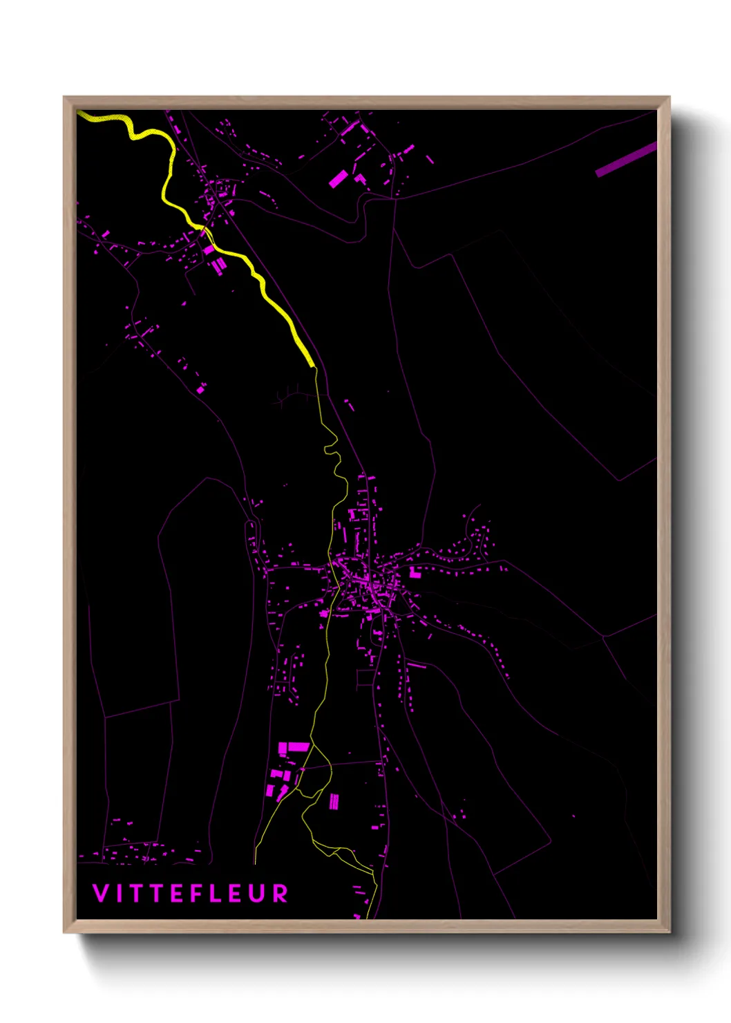 Une affiche de carte sur Vittefleur