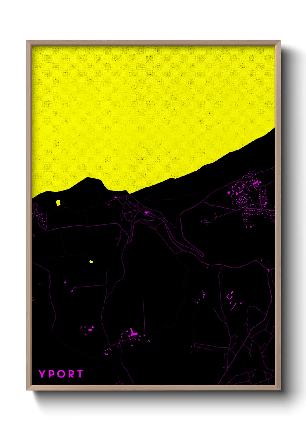 Une affiche de carte sur Yport