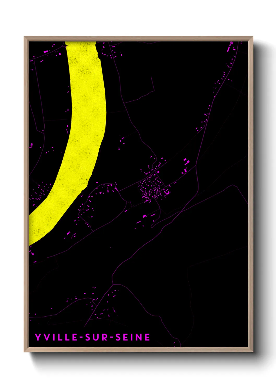 Une affiche de carte sur Yville-sur-Seine