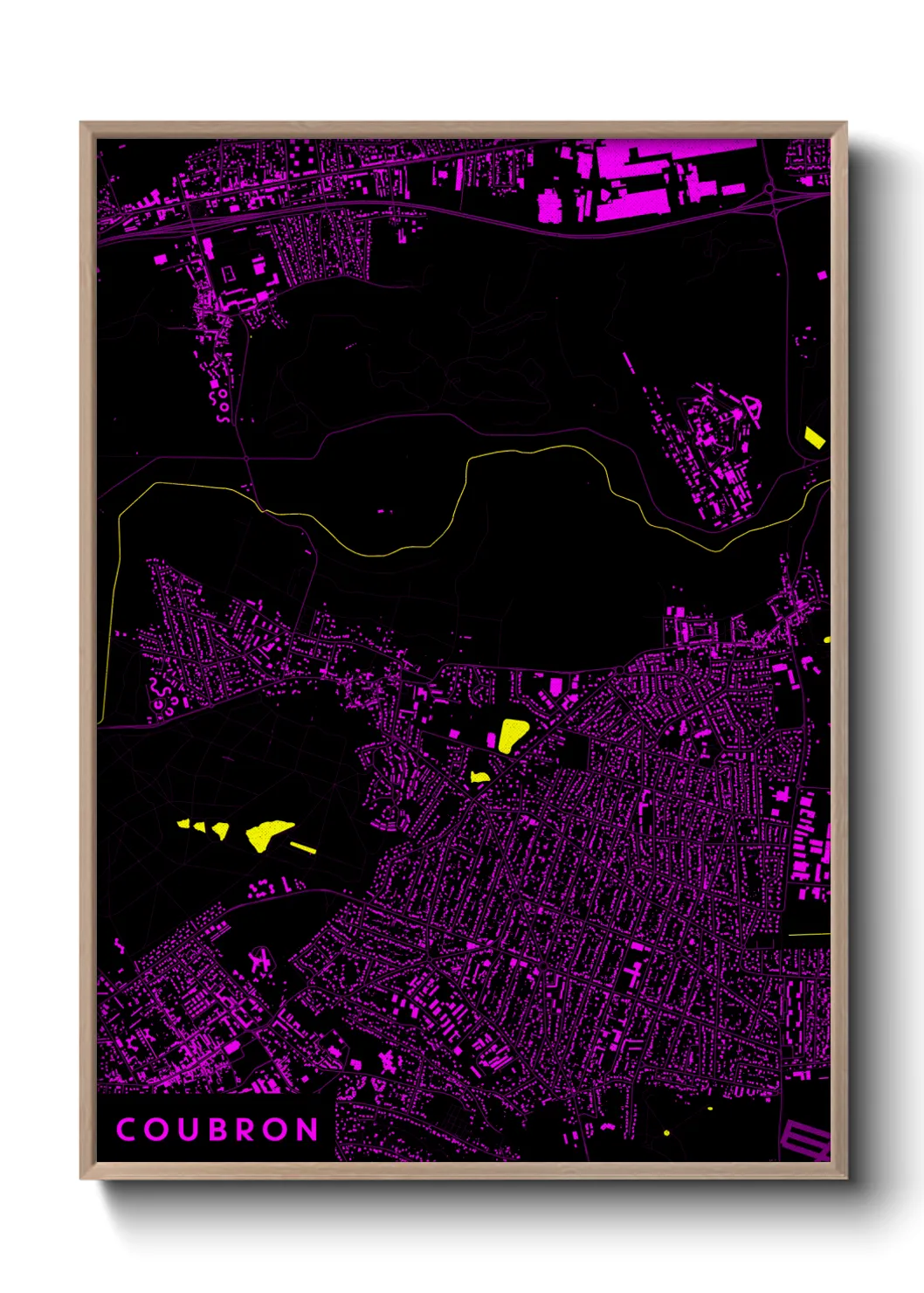 Une affiche de carte sur Coubron