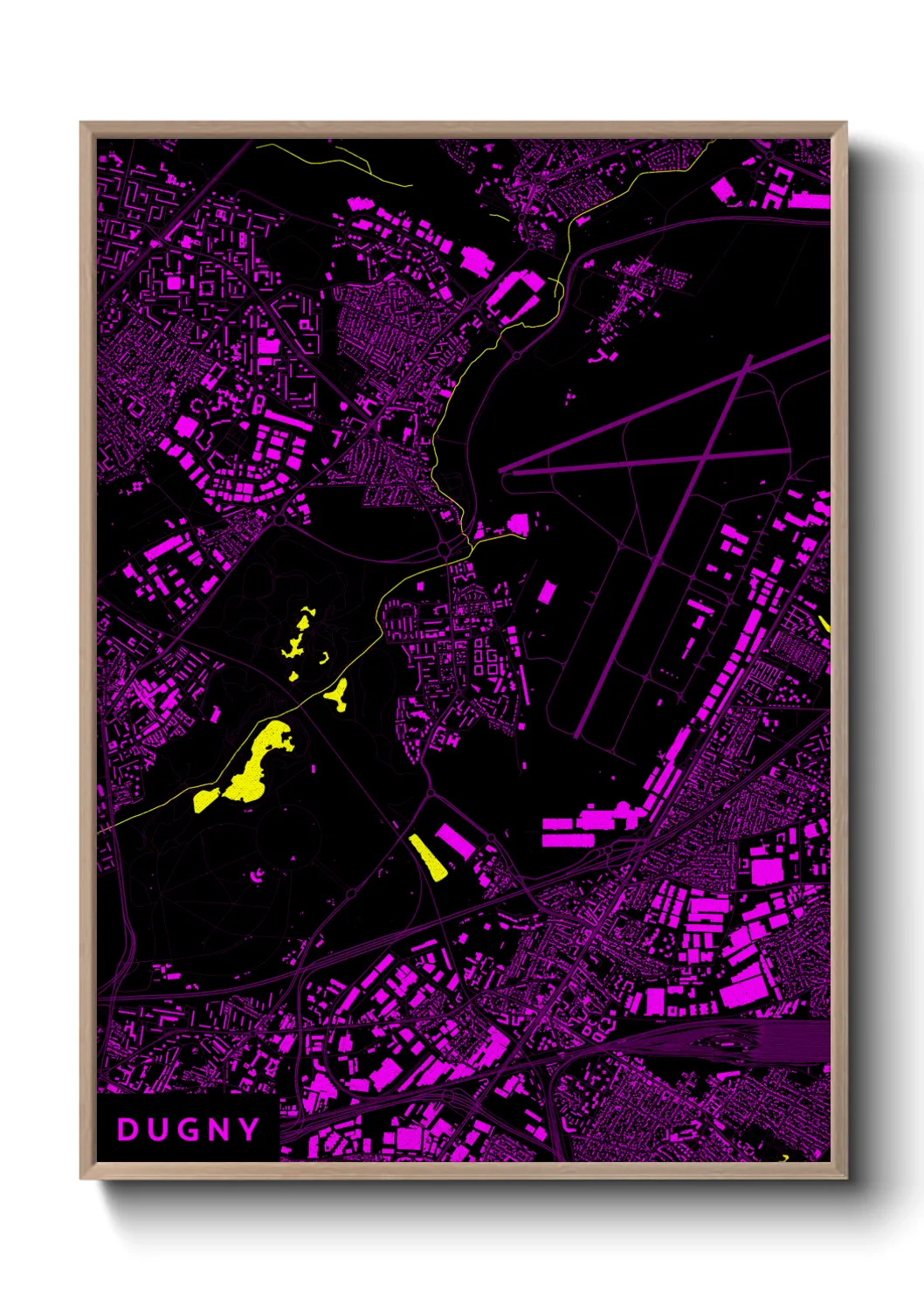 Une affiche de carte sur Dugny