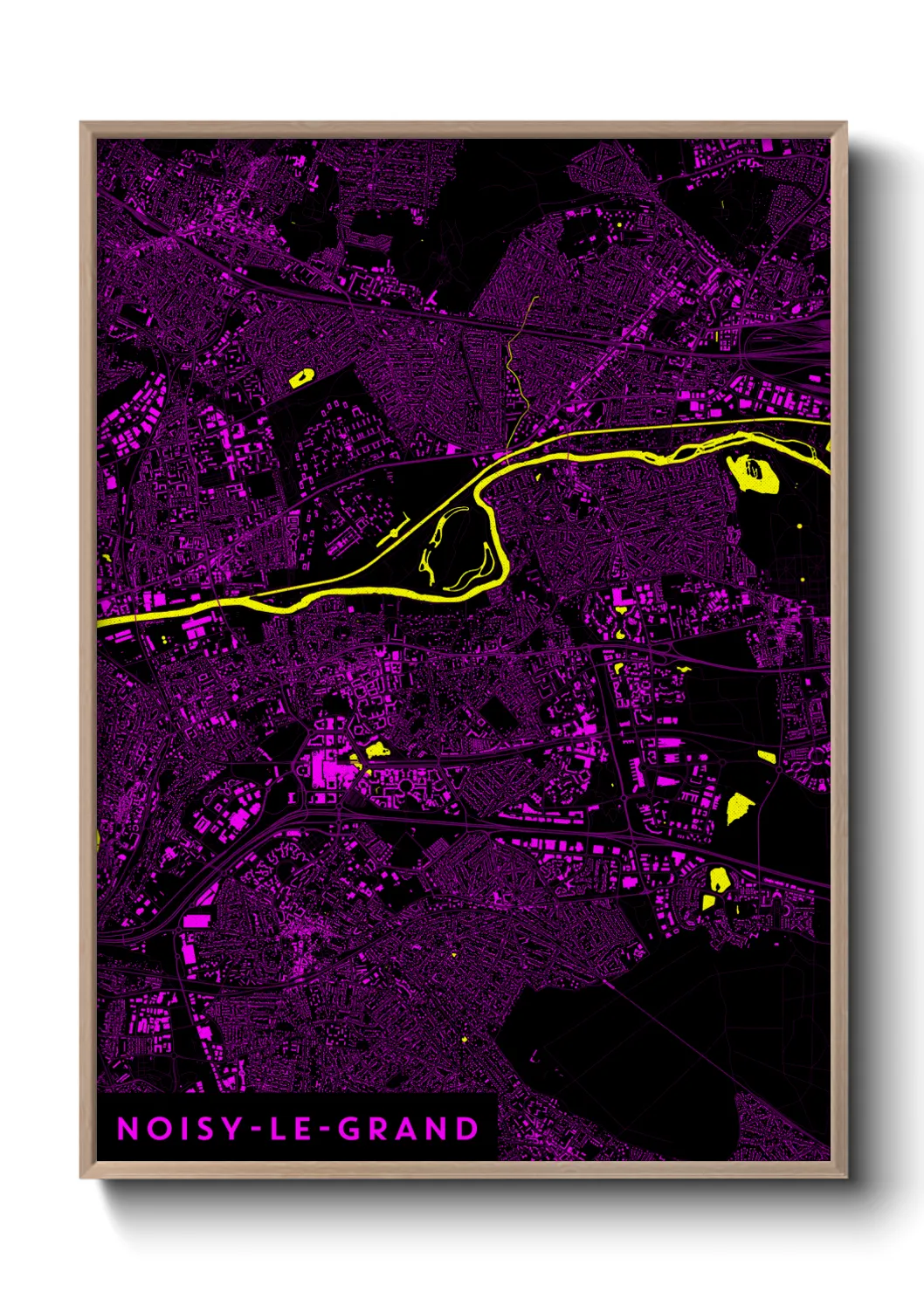 Une affiche de carte sur Noisy-le-Grand