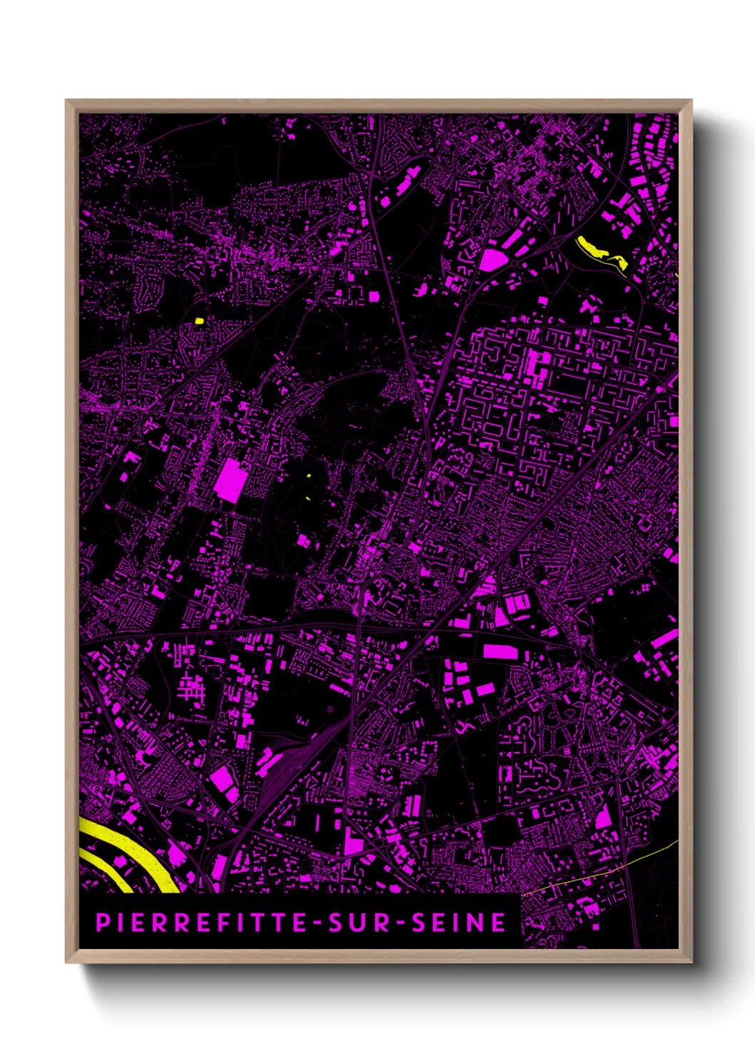 Une affiche de carte sur Pierrefitte-sur-Seine