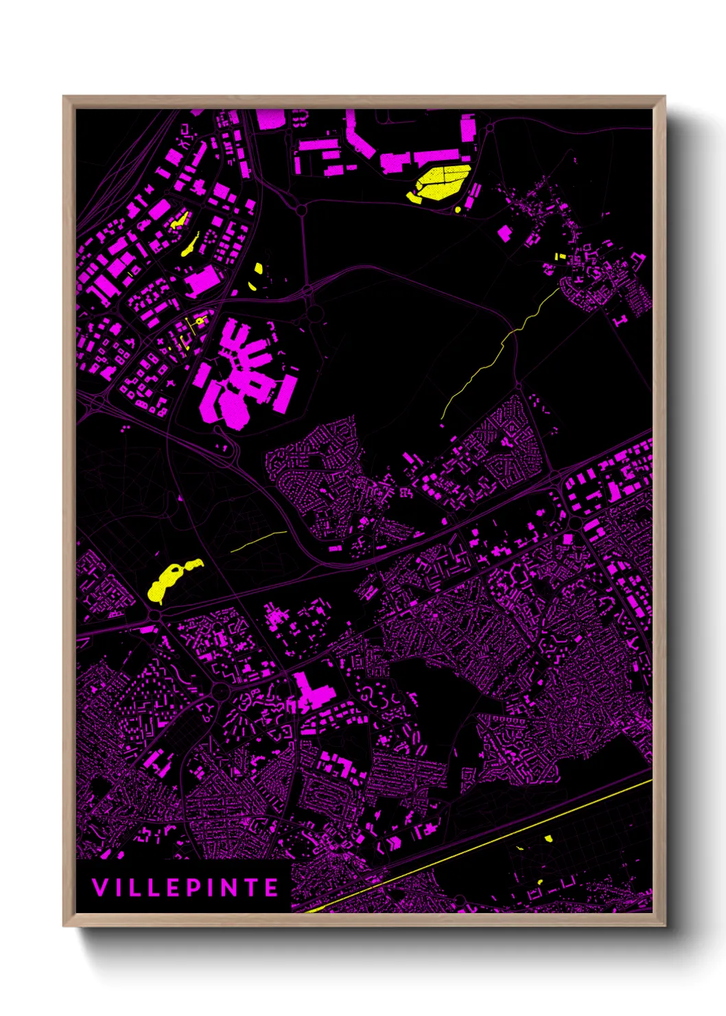 Une affiche de carte sur Villepinte