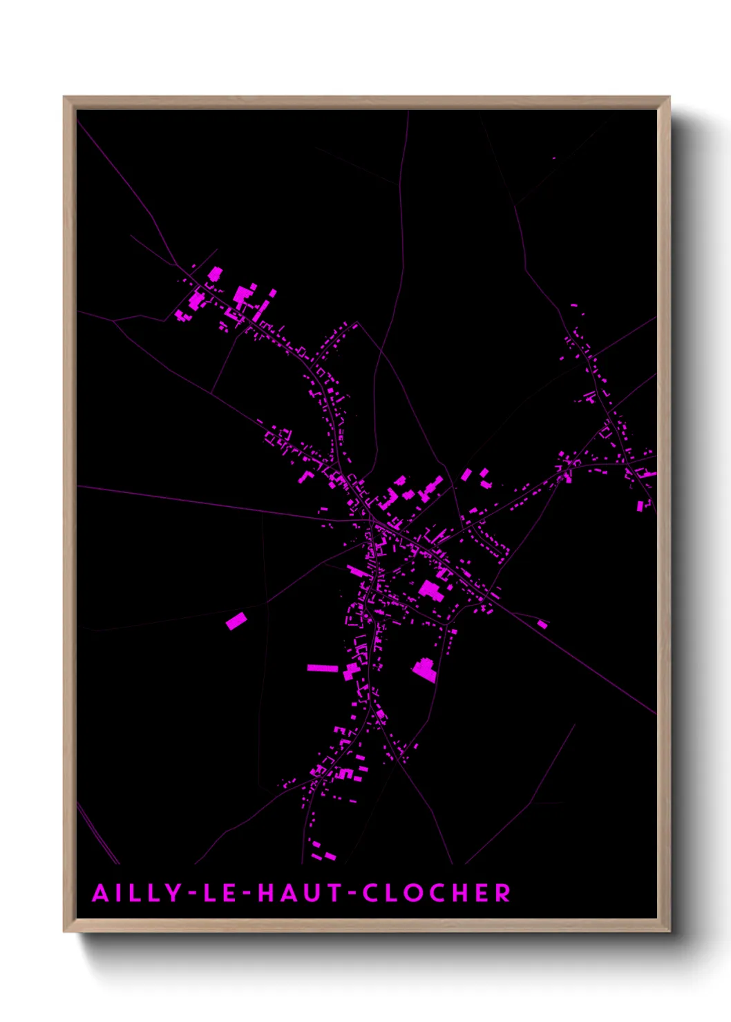 Une affiche de carte sur Ailly-le-Haut-Clocher