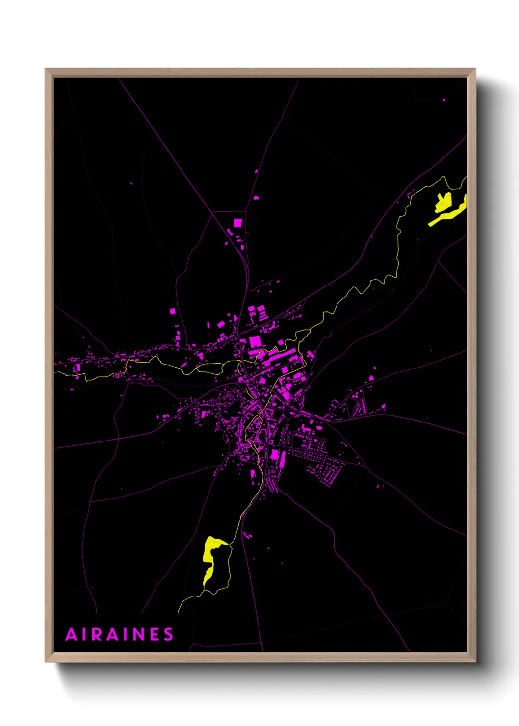Une affiche de carte sur Airaines
