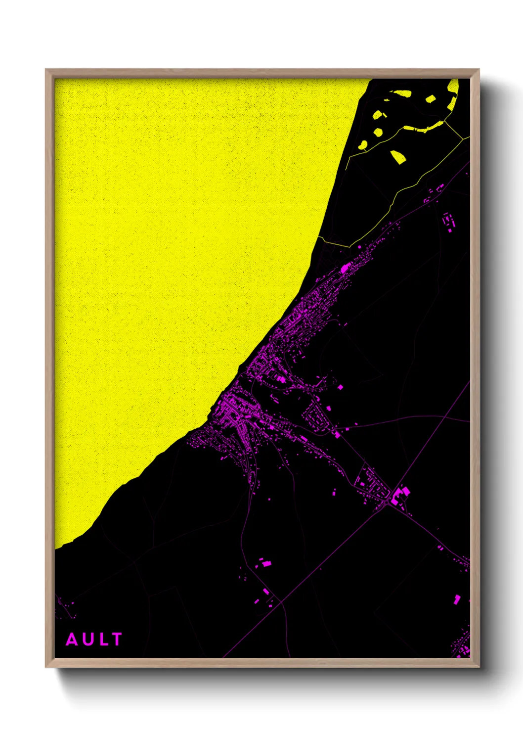 Une affiche de carte sur Ault