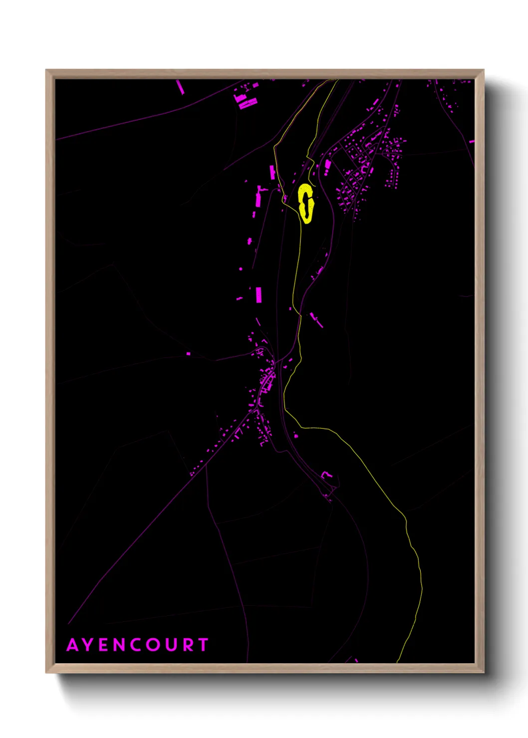 Une affiche de carte sur Ayencourt