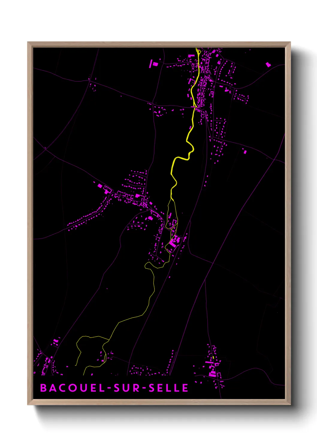 Une affiche de carte sur Bacouel-sur-Selle