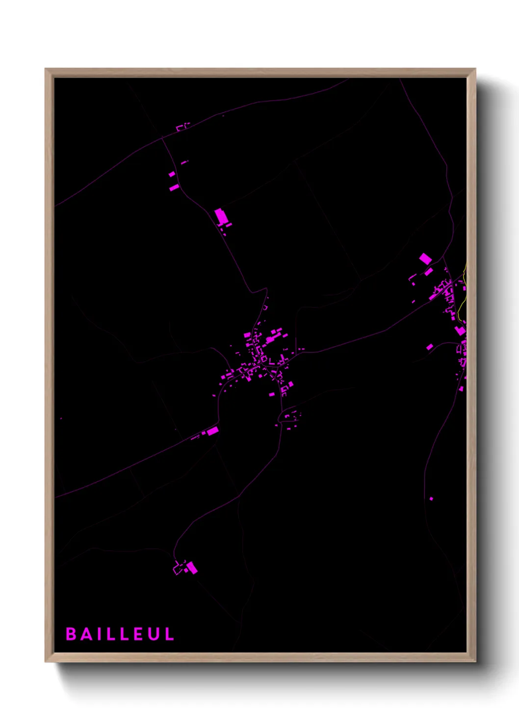 Une affiche de carte sur Bailleul
