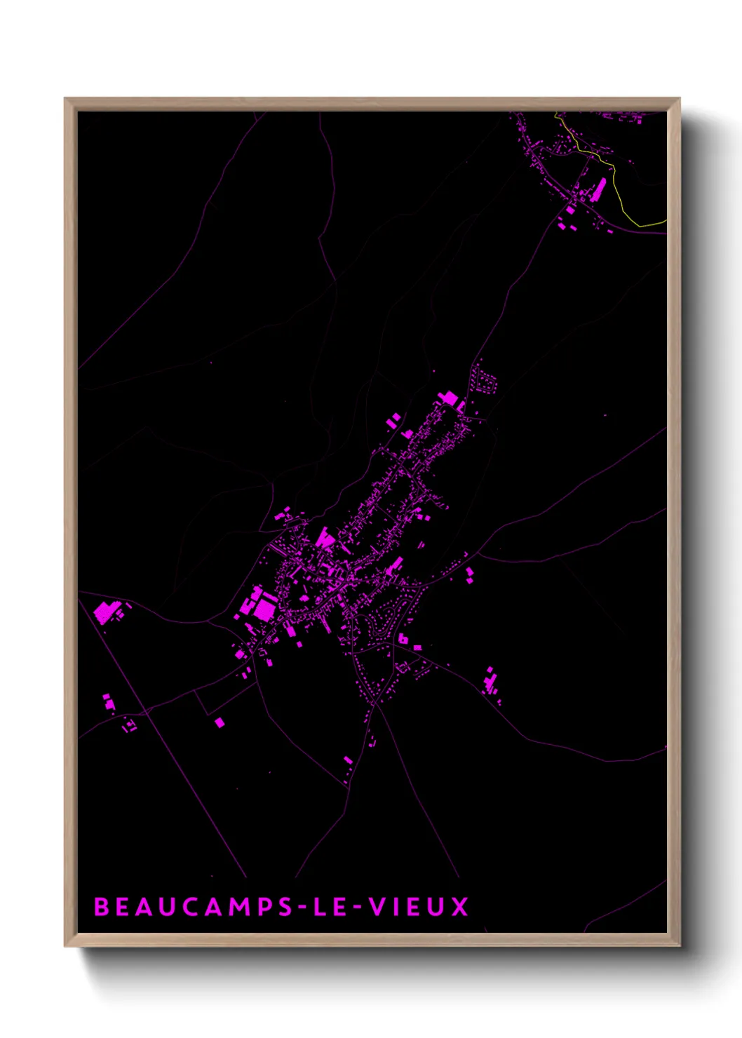 Une affiche de carte sur Beaucamps-le-Vieux