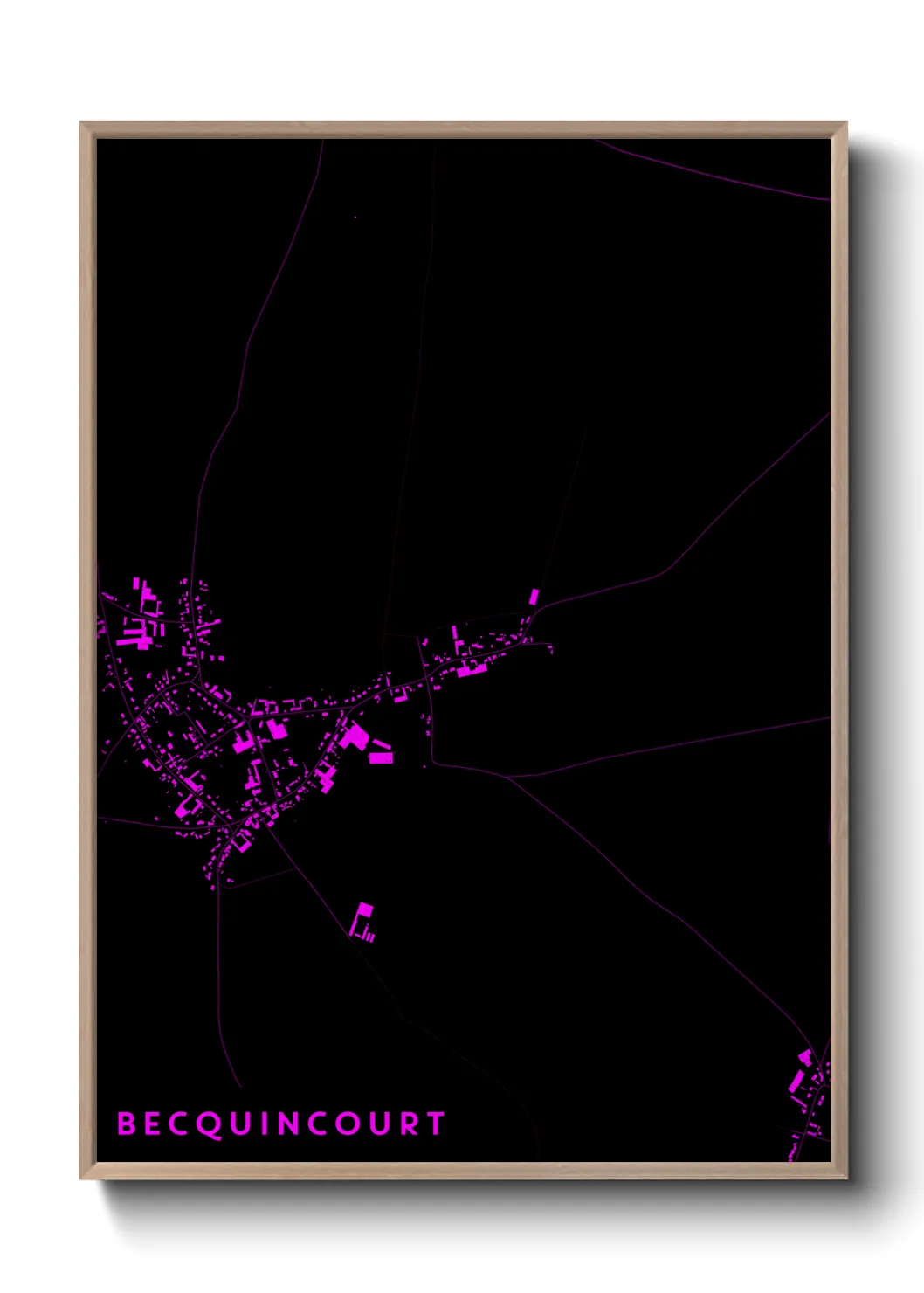 Une affiche de carte sur Becquincourt