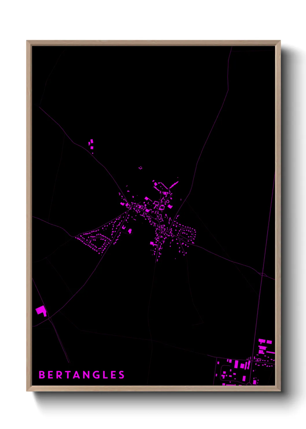 Une affiche de carte sur Bertangles