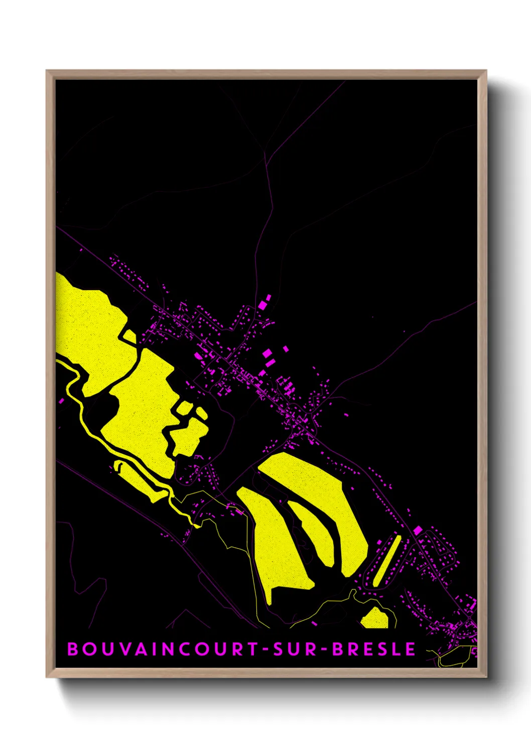 Une affiche de carte sur Bouvaincourt-sur-Bresle