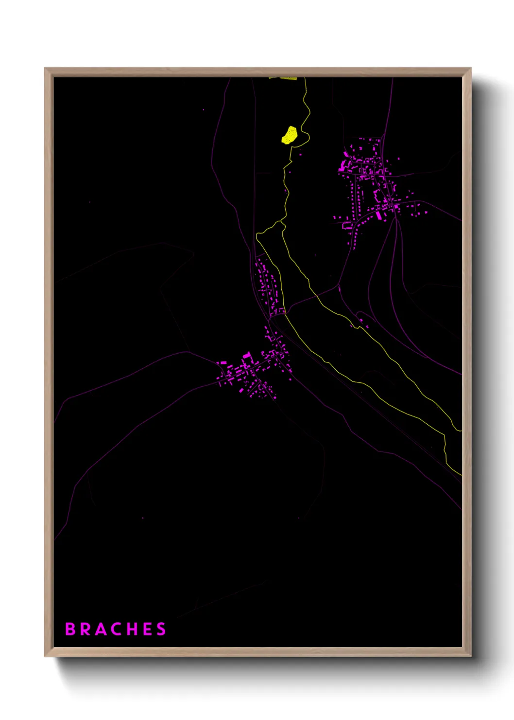 Une affiche de carte sur Braches