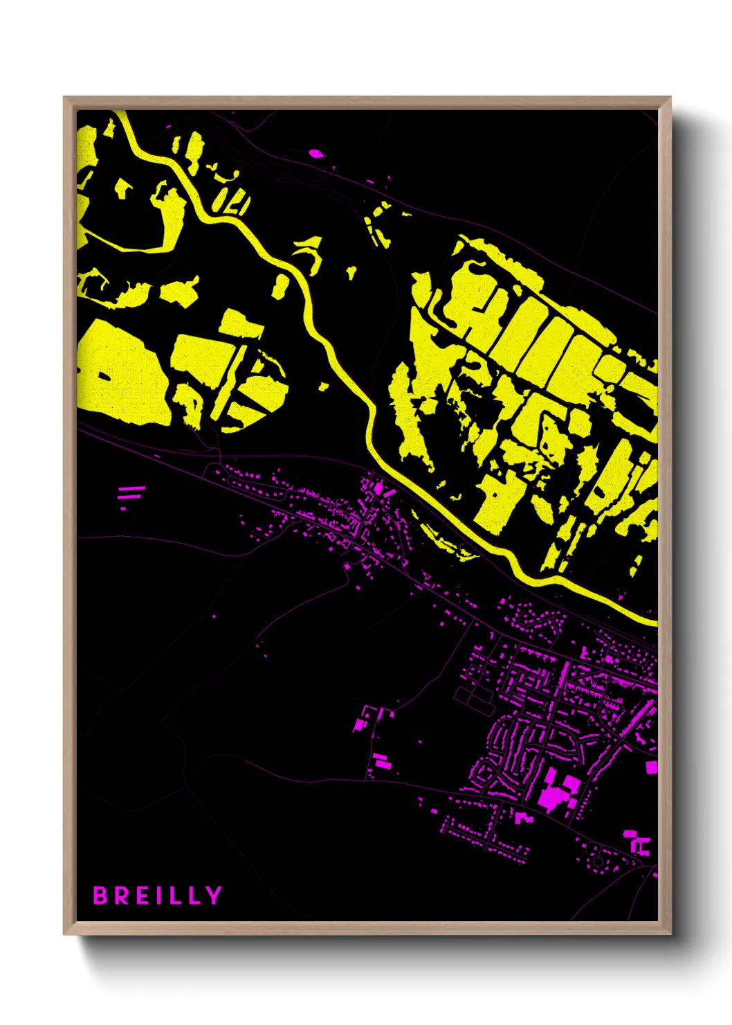 Une affiche de carte sur Breilly