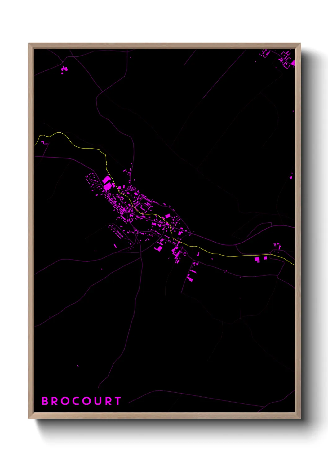 Une affiche de carte sur Brocourt