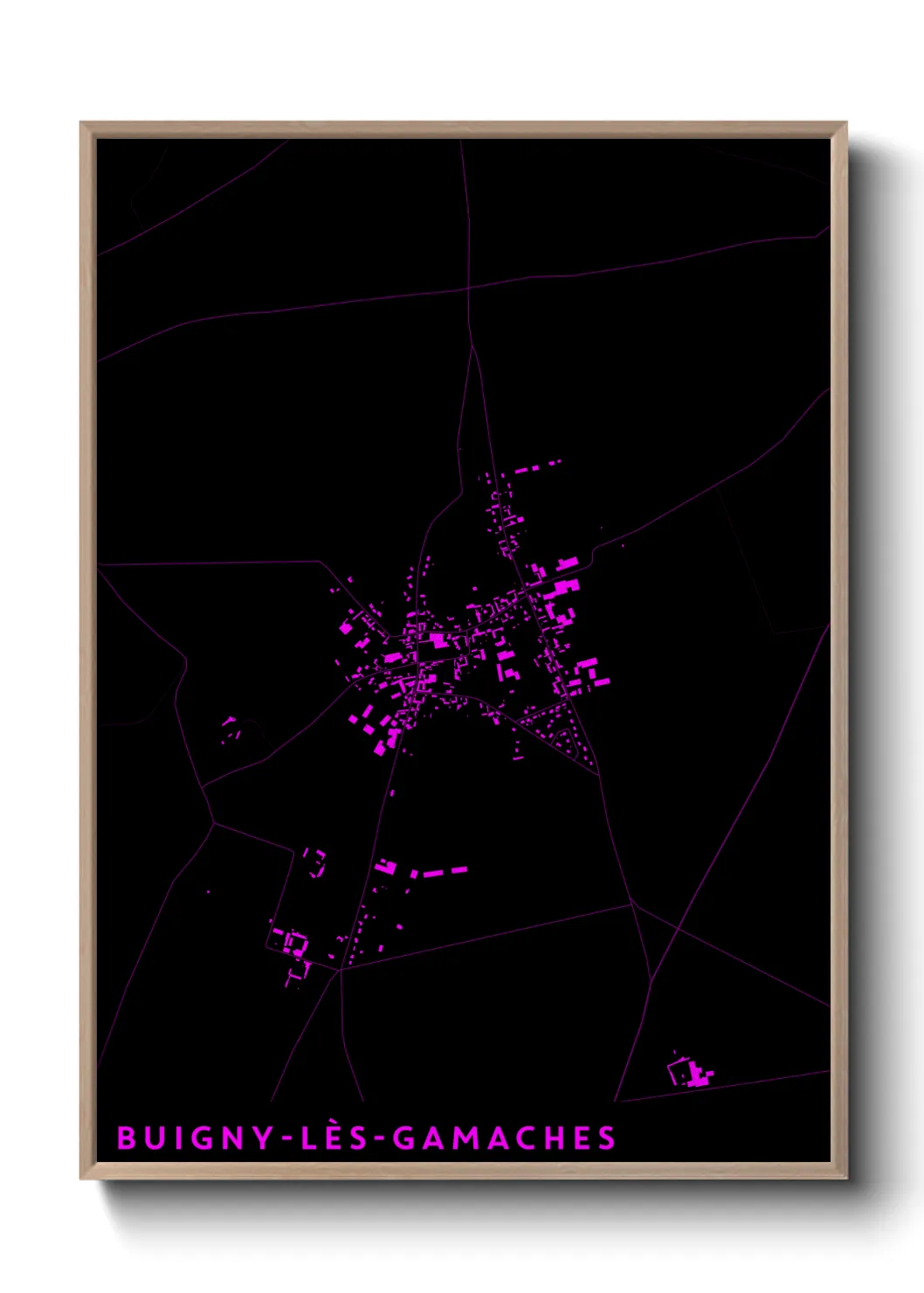 Une affiche de carte sur Buigny-lès-Gamaches