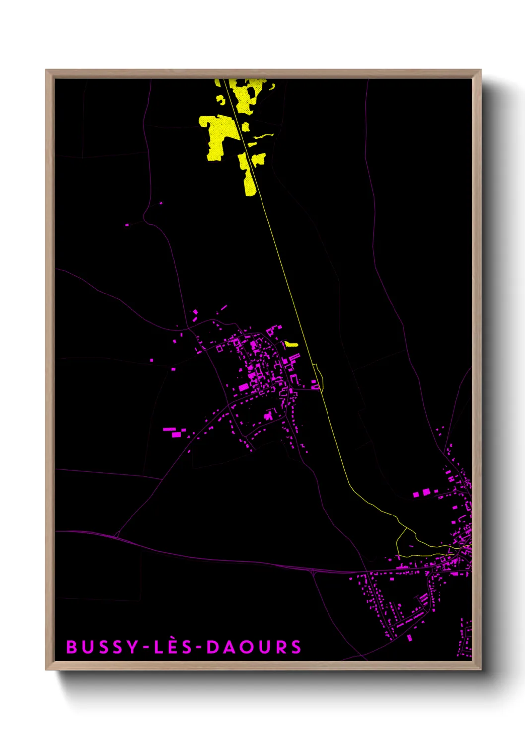 Une affiche de carte sur Bussy-lès-Daours